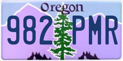 OR license plate 982PMR