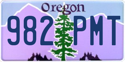 OR license plate 982PMT