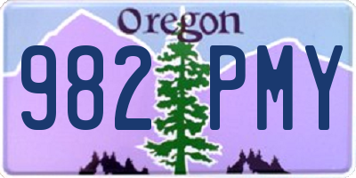 OR license plate 982PMY