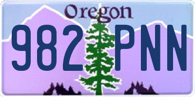 OR license plate 982PNN
