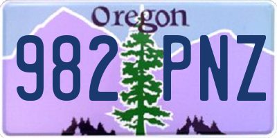 OR license plate 982PNZ