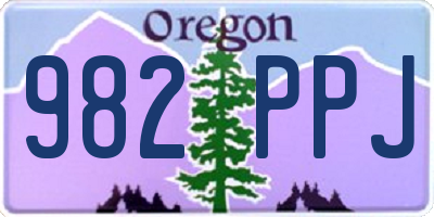 OR license plate 982PPJ