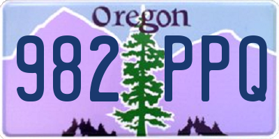 OR license plate 982PPQ