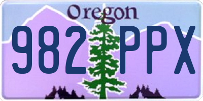 OR license plate 982PPX