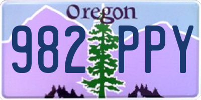 OR license plate 982PPY