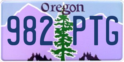 OR license plate 982PTG