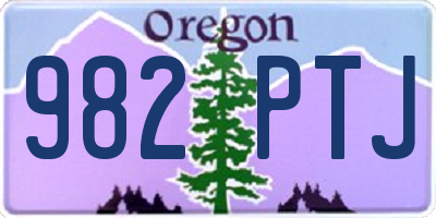OR license plate 982PTJ
