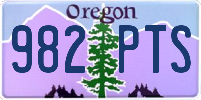 OR license plate 982PTS