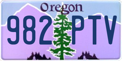 OR license plate 982PTV