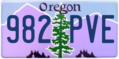 OR license plate 982PVE