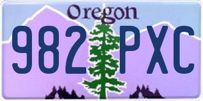 OR license plate 982PXC