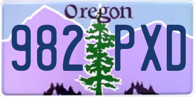 OR license plate 982PXD