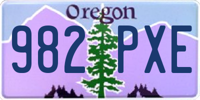 OR license plate 982PXE
