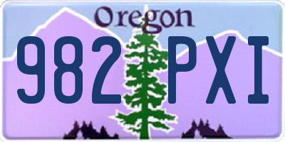 OR license plate 982PXI