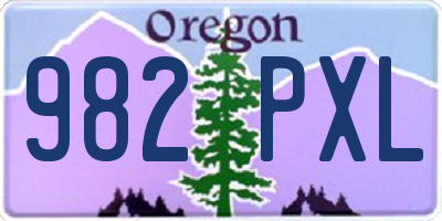 OR license plate 982PXL