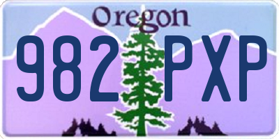 OR license plate 982PXP