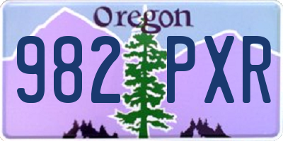 OR license plate 982PXR