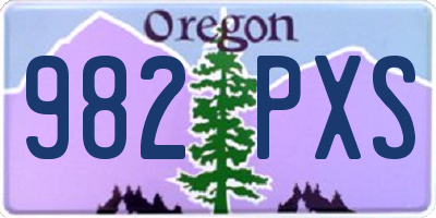 OR license plate 982PXS