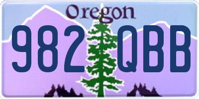 OR license plate 982QBB