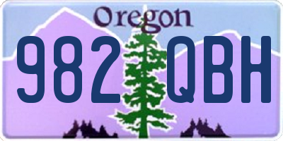 OR license plate 982QBH