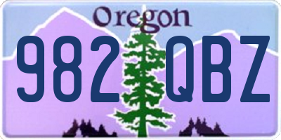 OR license plate 982QBZ