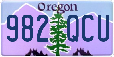 OR license plate 982QCU