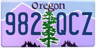 OR license plate 982QCZ