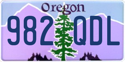OR license plate 982QDL