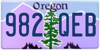 OR license plate 982QEB
