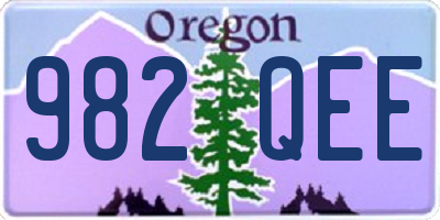 OR license plate 982QEE