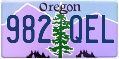 OR license plate 982QEL