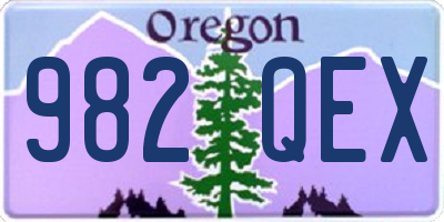 OR license plate 982QEX
