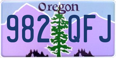 OR license plate 982QFJ