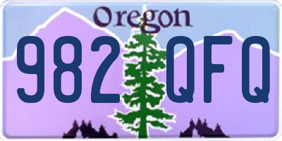 OR license plate 982QFQ