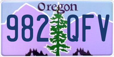 OR license plate 982QFV