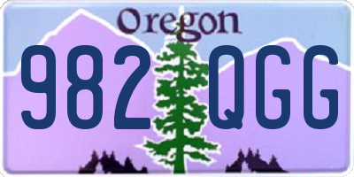 OR license plate 982QGG