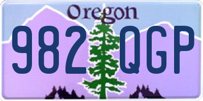 OR license plate 982QGP