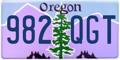 OR license plate 982QGT