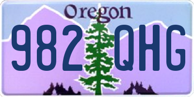OR license plate 982QHG