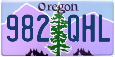 OR license plate 982QHL