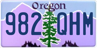 OR license plate 982QHM