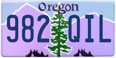OR license plate 982QIL