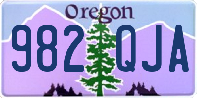 OR license plate 982QJA