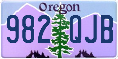 OR license plate 982QJB