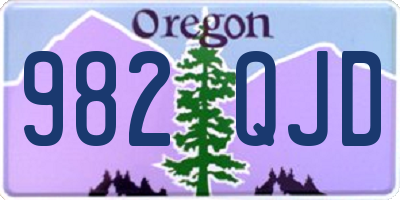 OR license plate 982QJD