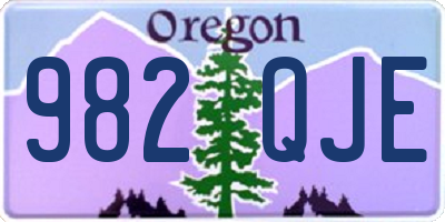 OR license plate 982QJE