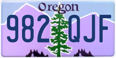 OR license plate 982QJF