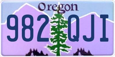 OR license plate 982QJI