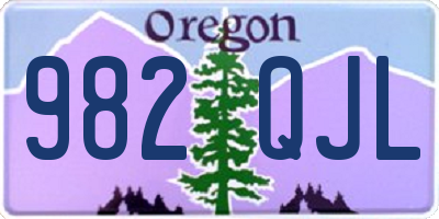 OR license plate 982QJL