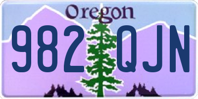 OR license plate 982QJN